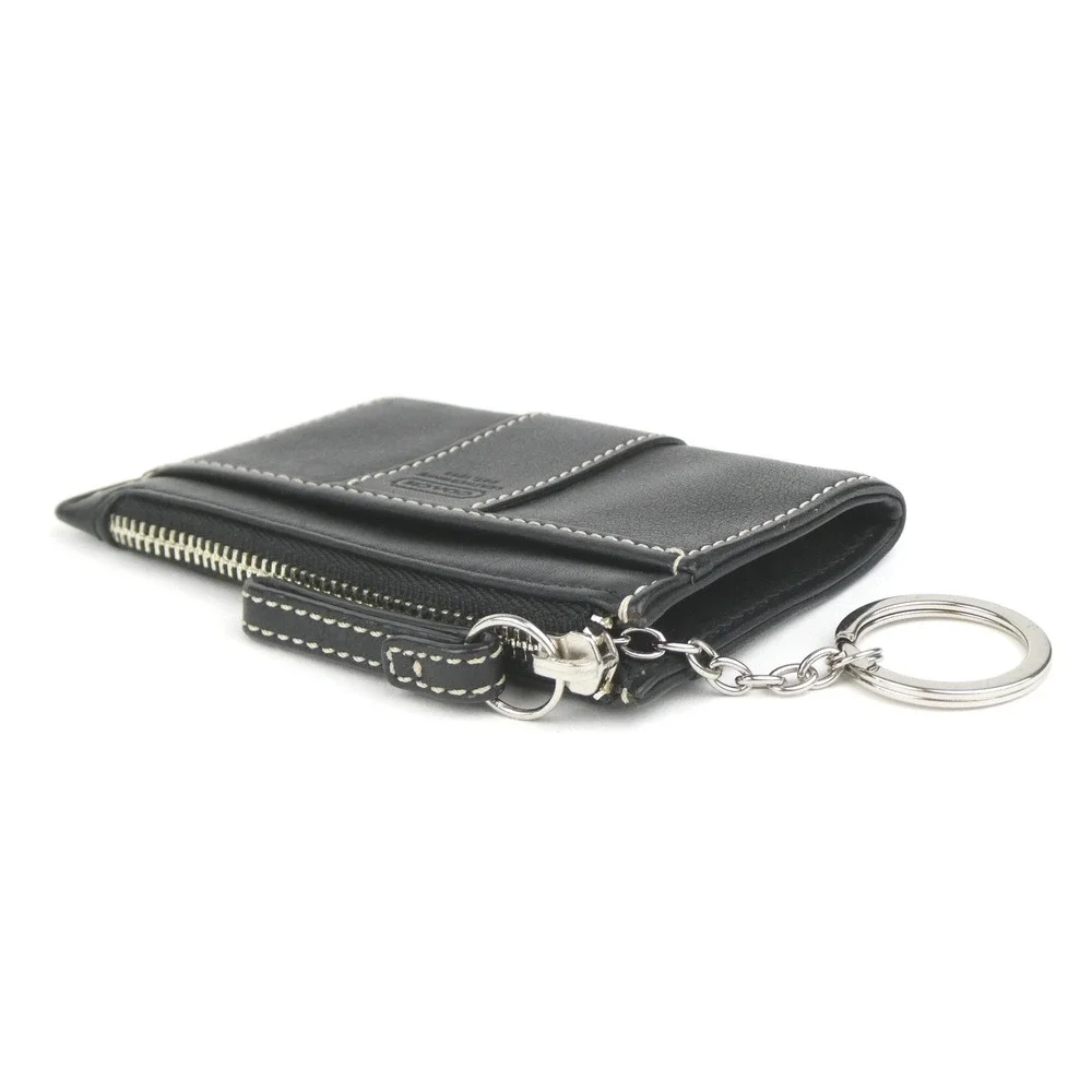 Coach Black Leatherware Mini Skinny Card Case